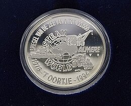 Foto van een Oortje, munt geslagen bij 100.000 inwoners in 1994, foto Gert Schutte