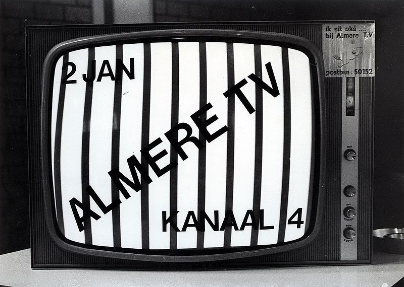 Testbeeld Almere TV in 1984