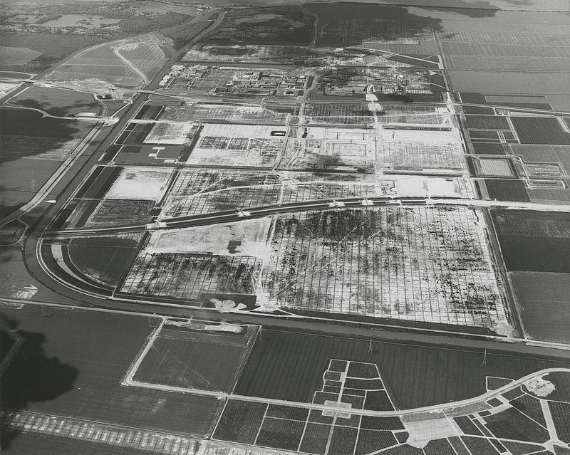 Almere Buiten t.p.v. toekomstige Faunabuurt 1983 © Bart Hofmeester / AeroCamera