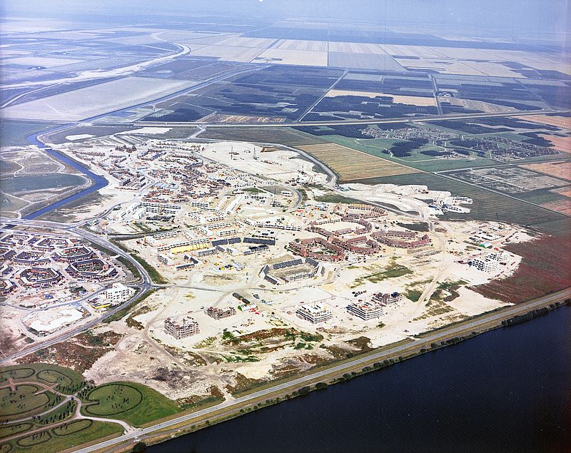 Almere Haven (vanuit noordoost) 1980 © Delta-Phot
